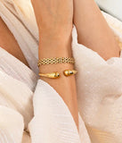 Bracelet ZAG Verbena en acier doré