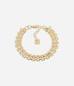 Bracelet ZAG Verbena en acier doré