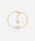 Bracelet Zag Enea en acier doré