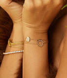 Bracelet Jonc ZAG Juki en acier doré