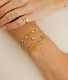 Bracelet ZAG Gargano en acier doré