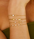 Bracelet ZAG Cutro en acier doré