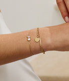Bracelet ZAG Calca en acier doré
