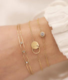 Bracelet ZAG Cantor en acier doré
