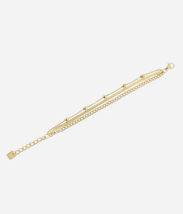 Bracelet ZAG Lumineux en acier doré