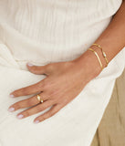 Bracelet Zag Ausar en acier doré avec oeil protecteur