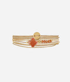 Bracelet ZAG Velaz Cognac pailleté