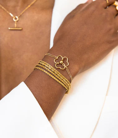 Bracelet ZAG Tulia en acier doré