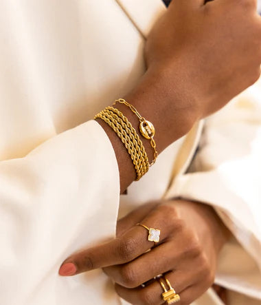 Bracelet ZAG Regina en acier doré