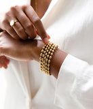 Bracelet Zag Caddy en acier doré