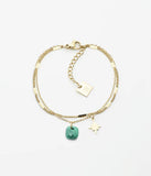 Bracelet Zag Manuréva avec Malachite