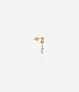 Piercing ZAG Jamaica en acier doré
