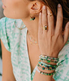 Boucles d'oreilles ZAG Créoles Fafa avec Peridot
