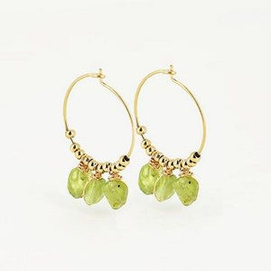 Boucles d'oreilles ZAG Créoles Fafa avec Peridot