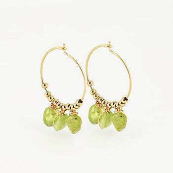Boucles d'oreilles ZAG Créoles Fafa avec Peridot