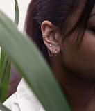 Boucles d'oreilles doubles ZAG Chi en acier