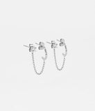 Boucles d'oreilles doubles ZAG Chi en acier