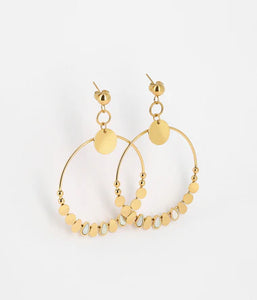 Boucles d'oreilles ZAG Jasmin en acier doré