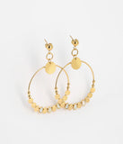 Boucles d'oreilles ZAG Jasmin en acier doré