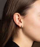 Boucles d'oreilles créoles ZAG Barbarie en acier doré