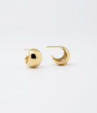 Boucles d'oreilles créoles ZAG Cecilia en acier doré