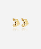 Boucles d'oreilles créoles ZAG Madeleine en acier doré