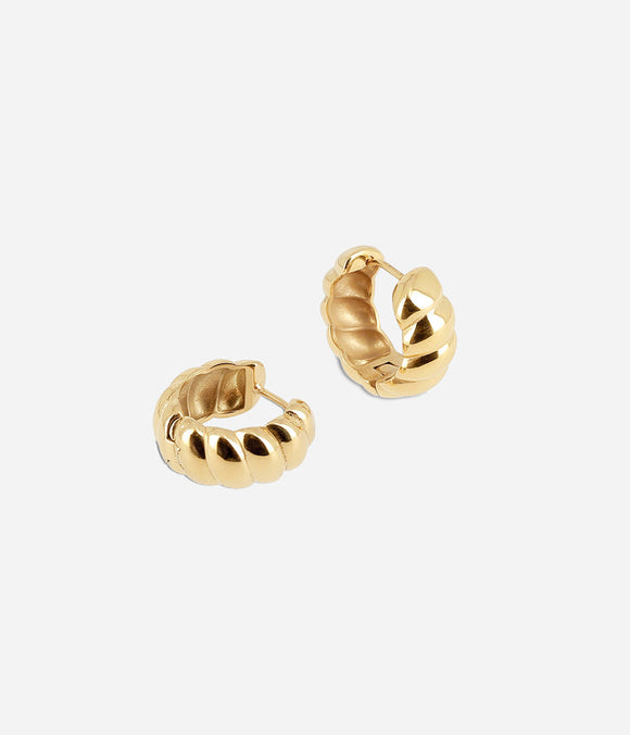 Boucles d'oreilles créoles ZAG Adorable en acier doré