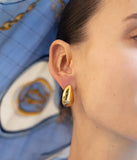 Boucles d'oreilles créoles ZAG Phoebe en acier doré