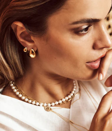 Boucles d'oreilles créoles ZAG Phoebe en acier doré