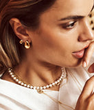 Boucles d'oreilles créoles ZAG Phoebe en acier doré
