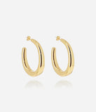 Boucles d'oreilles ZAG Créoles Andromede en acier doré