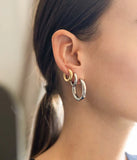 Boucles d'oreilles créoles ZAG Cilia en acier doré