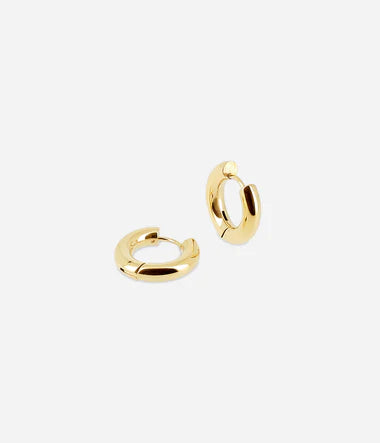 Boucles d'oreilles créoles ZAG Cilia en acier doré