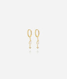 Boucles d'oreilles créoles ZAG Thalia en acier doré