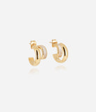 Boucles d'oreilles ZAG Drew en acier doré et nacre