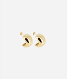 Boucles d'oreilles créoles ZAG Punte en acier doré