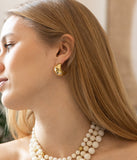 Boucles d'oreilles créoles ZAG Punte en acier doré