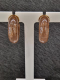 Boucles d'oreilles ZAG Marble brune