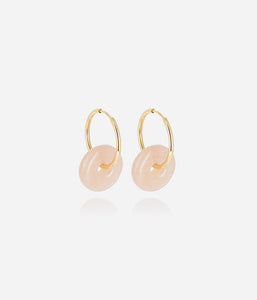Boucles d'oreilles ZAG Shane en acier doré et résine Nude