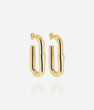 Boucles d'oreilles créoles ZAG Lafra en acier doré
