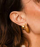Boucles d'oreilles ZAG Deva en acier doré