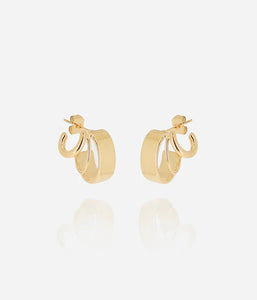 Boucles d'oreilles ZAG Deva en acier doré
