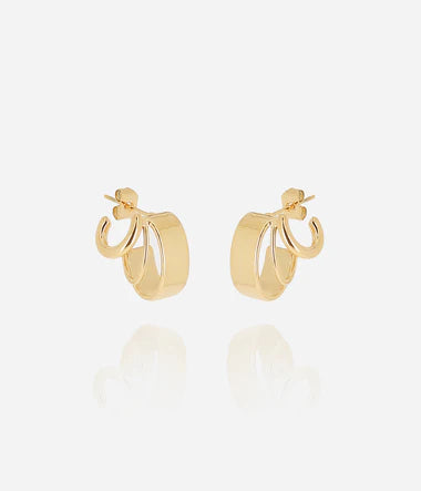 Boucles d'oreilles ZAG Deva en acier doré