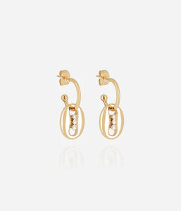 Boucles d'oreilles ZAG Otto en acier doré