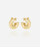 Boucles d'oreilles créoles ZAG Chika en acier doré