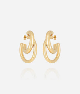 Boucles d'oreilles créoles ZAG Kaylee en acier doré