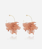 Boucles d'oreilles ZAG Cayetana Nude en acier doré et tulle (Copie)