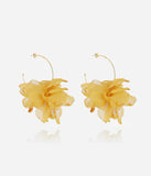 Boucles d'oreilles ZAG Cayetana Jaune en acier doré et tulle