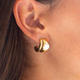Boucles d'oreilles ZAG Elun en acier doré