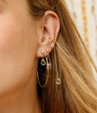 Boucles d'oreilles ZAG Noreply en acier doré